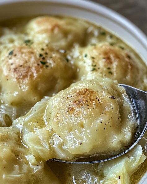 Cabbage And Dumplings, Kluski Noodles, Recipes For Gatherings, German Cabbage, Cooktop Cove Recipes, Cabbage Dumplings, Dumplings Recipes, Veggie Casseroles, Cabbage Side Dish