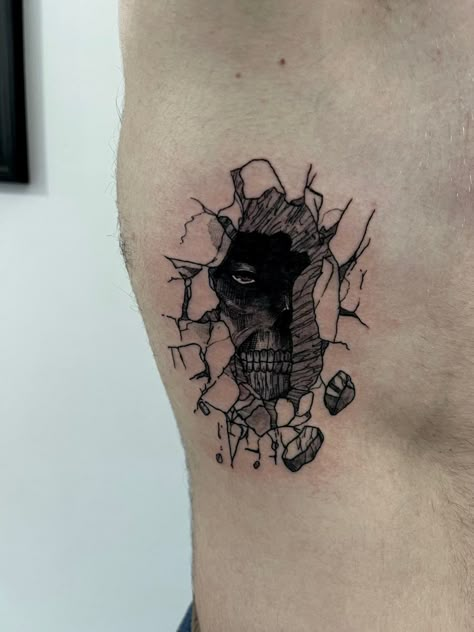 Wall Titan Tattoo, Yuji Itadori Tattoo, Attack Titan Tattoo, Anime Panel Tattoo, Attack On Titan Tattoo Ideas, Manga Panel Tattoos, Titan Tattoo, Dbz Tattoo, Harry Tattoos