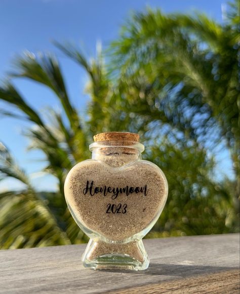 Honeymoon Sand Jar, Hawaii Honeymoon Aesthetic, Sand Jar, Honeymoon Aesthetic, Bride Essentials, Moana Theme, Groomsmen Grey, Hotel Ideas, Honeymoon Pictures