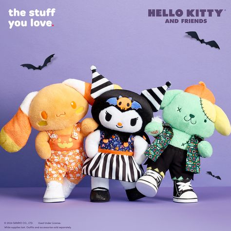 Our NEW @Sanrio friends are getting in the spooky spirit for Halloween! Shop our exclusive Candy Corn Cinnamoroll, Spooky Bat Kuromi and Zombie Pompompurin and more Halloween stuff you love in the Workshop or online now. https://buildabear.com.au/collections/halloween #sanrio #sanriohalloween #halloween #buildabear #hellokitty #cinnamoroll #kuromi #pompompurin Zombie Pompompurin, Build A Bear Date, Sanrio Build A Bear, Goofy Fish, Hellokitty Cinnamoroll, Halloween Sanrio, Sanrio Hangyodon, Sanrio Halloween, Cookbook Design