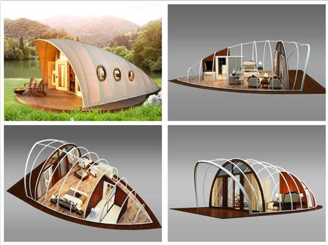 Tent Design Architecture, Permanent Tent Structure, Camping Design Ideas, Tent Design Ideas, Eco Cabin, Tent House, Geodesic Dome Homes, Membrane Structure, Shell House