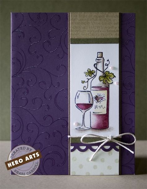 Wine PM by shari carroll, via Flickr Wine From Grapes, Making Wine From Grapes, Wine Cards, Wine Birthday Cards, Tuscan Vineyard, Making Wine, New Birthday, Wine Set, Wine Tags