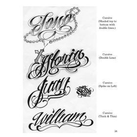 LETTERS TO LIVE BY VOLUME #1 Tattoo Script Lettering Sketchbook Flash Book by Big Sleeps (55 Pages) Tattoo Writing Styles, Calligraphy Tattoo Fonts, Tattoo Name Fonts, Numbers Tattoo, Art Inspired Tattoos, Tattoo Fonts Cursive, Tattoo Lettering Design, Chicano Lettering, Cursive Tattoos