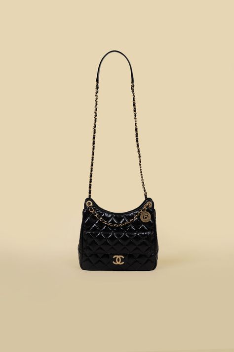 Chanel Black Hobo Bag Chanel Hobo Bag, Chanel Black, Personal Shopper, Hobo Bag, Chanel Bag, Chanel, Black