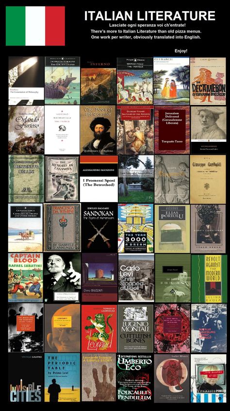 Italian Literature (1752×3128) Italian Literature, Reading Chart, Literature Humor, Reading Charts, 100 Books To Read, Reading Literature, Unread Books, Recommended Books To Read, Inspirational Books To Read