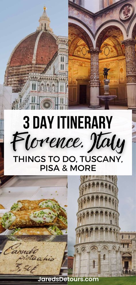 Planning a trip to Florence, Italy on your summer Europe trip? This travel guide is just what you need! We have the perfect 3-day Florence itinerary, featuring the best things to do in Florence, day trips to Tuscany and Pisa, Florence restaurants, and all the travel tips for a fantastic Florence trip. Click through for the complete Florence, Italy travel guide! Europe travel Florence 3 Day Itinerary, Things To Do In Pisa Italy, Florence Italy Itinerary, Florence Winter, 3 Days In Florence, Summer Europe Trip, Florence Itinerary, Florence Restaurants, European Spring