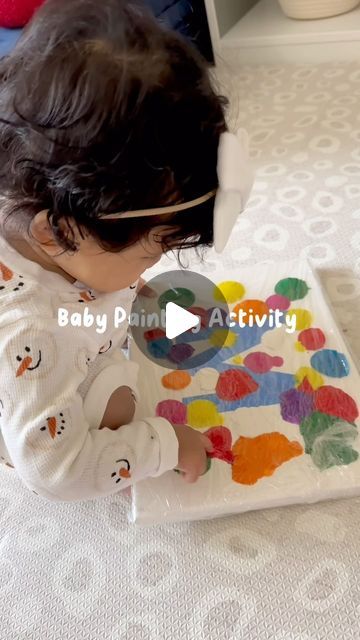 Finger Painting For Toddlers, Mess Free Painting, Painted Initials, Toddler Painting, Easy Toddler Activities, Kindergarden Activities, Easy Toddler, Baby Painting, Painting Activities