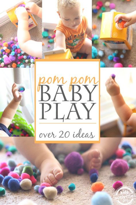 20+ 1 Year Old Activities with Pom Poms Baby Activities 1 Year, Pom Pom Baby, Parenting Plan, Baby Activities, Toddler Play, Toddler Fun, Casino Party, Sensory Activities, Play Activities