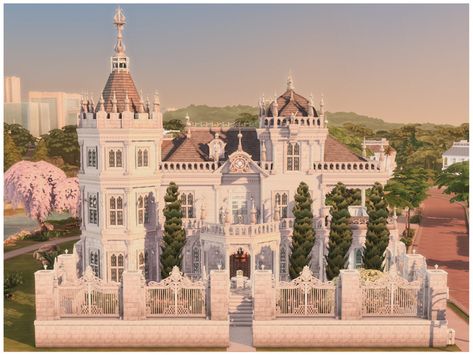 The Sims Resource - MM Historic Classic House Royal Bloxburg House, Sims 4 Houses Mansions, Sims 4 Mansion Download, Sims 4 Victorian House, Sims 4 Mansion, Bridgerton House, Sims 4 Lots, Environments Art, 1800s House