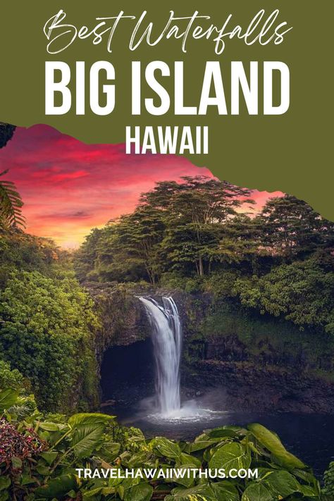 7 Best Big Island Waterfalls You Must Visit (+ Map) Big Island Travel, Hawaii Volcanoes National Park, Hawaii Volcano, Rainbow Falls, Visit Hawaii, Volcano National Park, Banyan Tree, Big Island Hawaii, Island Tour