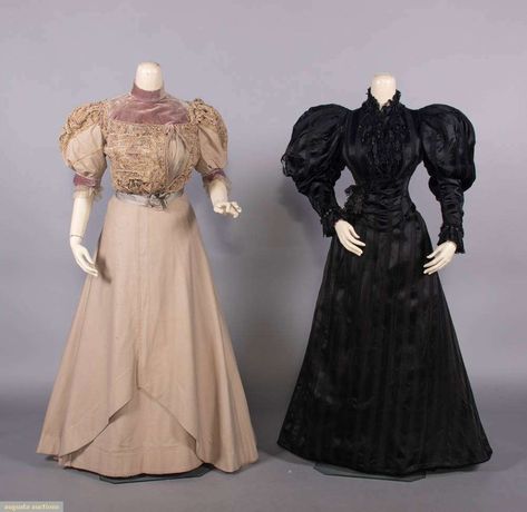 Upcoming Sales Historic Clothing, Clothing And Textile, Couture Vintage, Ladies Dress, Historical Costume, Textiles Fashion, Black Ribbon, Historical Clothing, Silk Velvet