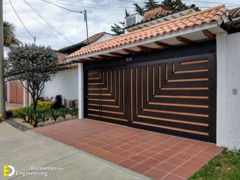 Pallet Gazebo, Modern Front Gate Design, Modern Gate Design, Latest Main Gate Designs, House Front Gate, Wooden Gate Designs, Patio Gates, Gate Design Ideas, Home Gate Design