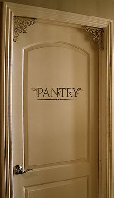 pantry doors cricut | My door opens out, but I could still do the pantry stencil...could ... Pantry Door, Butler's Pantry, Entry Way, Kitchen Pantry, Country Kitchen, Organization Ideas, Design Modern, My Dream Home, Kitchen Organization