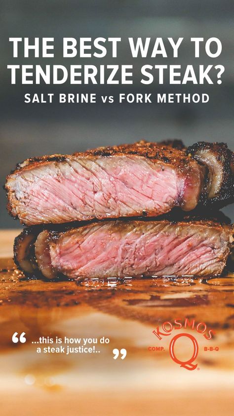 Brine Steak, Steak Tenderizer, Lamb Pie, Strip Steaks, Salt Brine, Tuscan Soup, Brine Recipe, Tender Steak, Kamado Joe