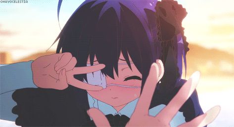 Shaking Gif, Rikka And Yuuta, Rikka Takanashi, Touhou Anime, Arte Gif, Anime Gifs, Anime Pixel Art, Naruto Girls, Cute Anime Pics