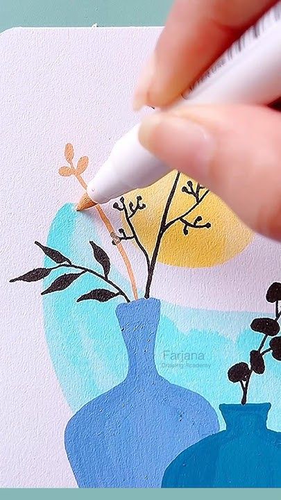 ✨Boho art #art #painting #shorts Painting Ideas With Brush Pens, Painting With Acrylic Markers, Brush Pen Art Ideas, Acrylic Pen Art Ideas, Boho Painting Ideas, Acrylic Marker Art Ideas, Acrylic Marker Art, Painting Ideas Acrylic, Painting Shorts