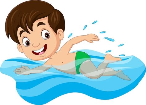 Swimming Cartoon, Swimming Pictures, Pool Art, Chibi Boy, Kid Pool, Cartoon Boy, Boys Playing, Boys Swim, Art Drawings For Kids