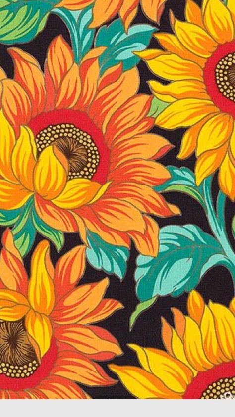 Cactus Paintings, Art Sunflower, Tulips Art, Watercolor Flowers Tutorial, Abstract Flower Art, Flower Painting Canvas, Sunflower Art, Flower Art Painting, Folk Art Painting