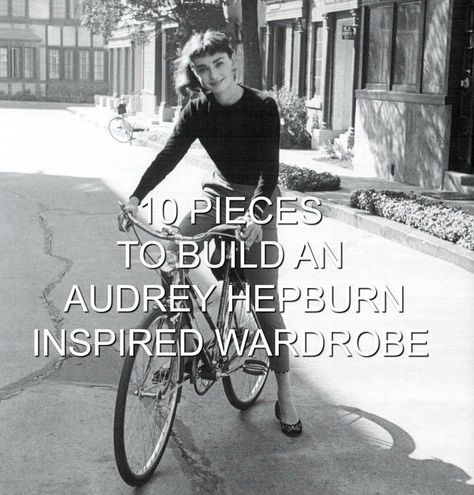 10 Capsule Collection Pieces of Clothing to Build an Audrey Hepburn Inspired Wardrobe - minimalism Crochet Audrey Hepburn, Audrey Hepburn Everyday Style, Audrey Hepburn Skirt Outfits, Audrey Hepburn Fashion Inspiration, Modern Day Audrey Hepburn Style, Audrey Hepburn Wardrobe, How To Dress Like Audrey Hepburn, Audrey Hepburn Capsule Wardrobe, Audrey Hepburn Outfit Inspiration