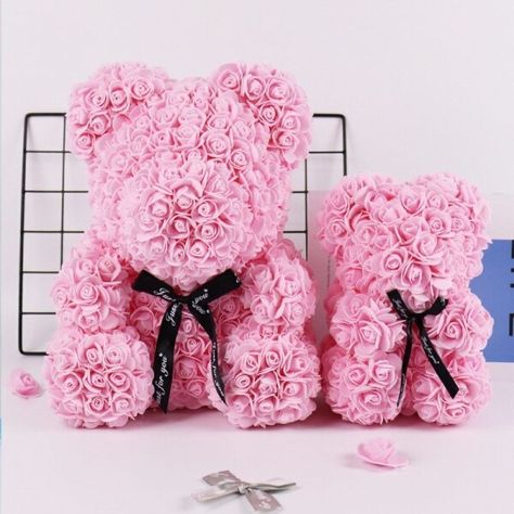 US $4.99 31％ Off | 25cm Simulated Rose Bear Happy Valentine's Day Decor For Home Girls Favor Valentine's Day Gifts Wedding Party Pendants Ornaments Teddy Bear Birthday Decorations, Valentine's Day Origin, Teddy Bears Valentines, Rose Bear, Girlfriend Anniversary, Bear Valentines, Foam Roses, Valentine Birthday, Happy Birthday Parties