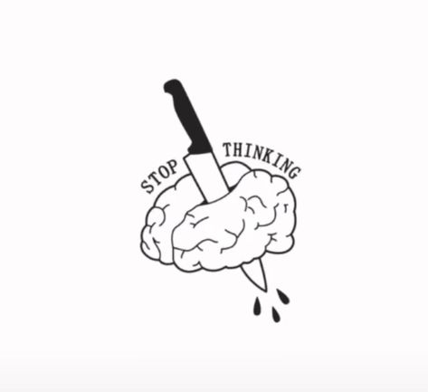 Psych Tattoo, Over Thinking Tattoo, Mini Drawings Cute, Thinking Tattoo, Think Tattoo, Brain Tattoo, Over Thinking, Tattoo Mini, Tattoo Man