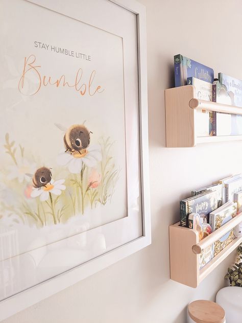 Adorable Baby Girl Nursery Reveal - Peaches & Hedgehogs - Honey + Juniper Bumble Bee Nursery, Honey Bee Nursery, Bee Nursery, Happy Room, Girl Nursery Themes, Pastel Nursery, Yellow Nursery, Baby Nursery Themes