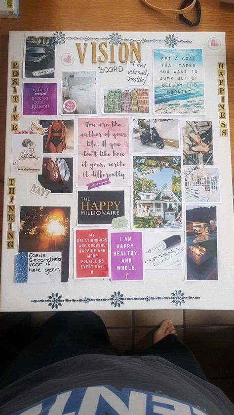 Vision Board On Paper, Lynea D’aprix Vision Board, Vision Board On Poster Board, Vision Board Ideas Creative, Vision Board For Teens, Vision Board Ideas On Poster Board, Vision Board Examples Inspiration, Vision Board Online, Vision Board Design