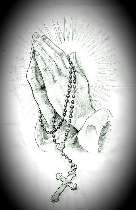 Rosary Drawing, Blue Rosary, Praying Hands, Drawing Inspo, Pencil Art Drawings, Mermaid Art, Rosary Beads, Pencil Drawing, Pencil Art