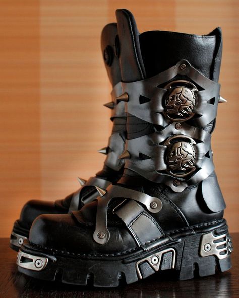 Male Platform Boots, Steampunk Boots, New Rock Boots, Rock Boots, Goth Boots, Gothic Boots, Gothic Shoes, Cosplay Boots, Metal Skull