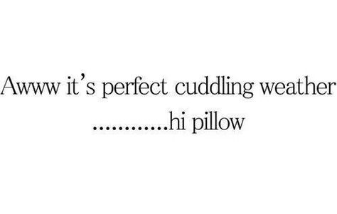 It's perfect cuddling weather....... Hi pillow! Cuddle Weather Quotes, Cuddle Quotes, Usmc Love, Cuddle Weather, Weather Quotes, Military Girlfriend, Quotes About Everything, Perfection Quotes, Amazing Quotes