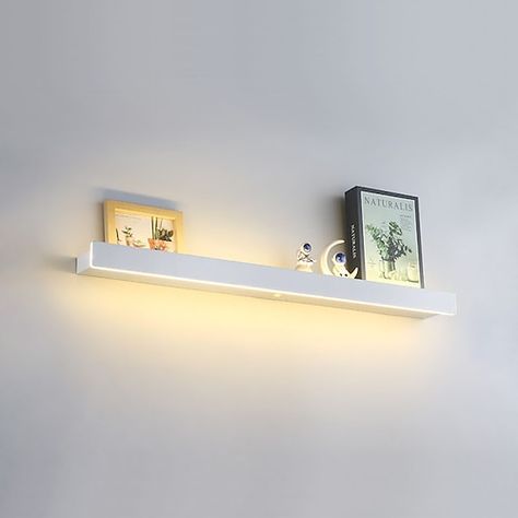 Bulb Base:LED Integrated; Voltage (V):85-265; Color Temperature:3000/4000/6000; Bulb Type:LED; Suggested Space Fit:Living Room,Bedroom; Type:Vanity Lights,Indoor Wall Lights; Style:Nordic Style; Light Direction:Ambient Light; Suggested Room Size:10-15㎡; Light Source Included or Not:LED Light Source Included; Fixture Material:Metal; Shade Material:Acrylic; Decoration Material:Acrylic; Number of Bulbs:1; Overall Height:9; Overall Depth:4.5; Certification:CE Certified; Width:80; Batteries Included:No; Features:Indoor; Listing Date:05/31/2024 Led Shelf Lighting Bedroom, Floating Shelves Led Lighting, Led Lit Wall Shelf, Led Bar Shelf Lighting, Shelves Led Lighting, Led Shelf, Acrylic Decoration, White Shelf, Child Bedroom