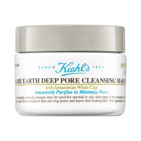 Mini Rare Earth Deep Pore Minimizing Cleansing Clay Mask - Kiehl's Since 1851 | Sephora Everything Shower Routine, Pores And Blackheads, Kiehls Skincare, Pore Mask, Face Wipes, Buy Skincare, Safe Skincare, Clay Face Mask, Cleansing Mask