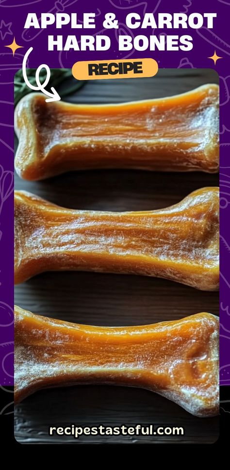 These Apple & Carrot Hard Bones are a crunchy, healthy treat for your dog! Packed with natural ingredients like apples, carrots, and oat flour, they’re great for dental health and offer essential vitamins and fiber. Perfect for keeping your pup entertained while supporting their overall well-being. A simple, homemade snack your dog will love! #DogTreats #HealthyDogTreats #HomemadeDogTreats #AppleCarrotTreats #CrunchyDogTreats #DogHealth #DogChews #PetRecipes Carrot Dog Treats, Natural Dog Treats Recipes, Bones For Dogs, Foods Dogs Can Eat, Dog Treats Recipes, Dog Dental Treats, Carrot Dogs, Pet Recipes, Easy Dog Treat Recipes