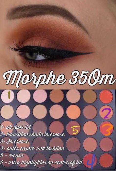 Makeup Gifts Basket, Morphe 350, Morphe Eyeshadow, Makeup Morphe, Best Makeup Tutorials, Cute Eyeshadow Looks, Morphe Palette, Makeup Tutorial Eyeshadow, Eye Makeup Steps