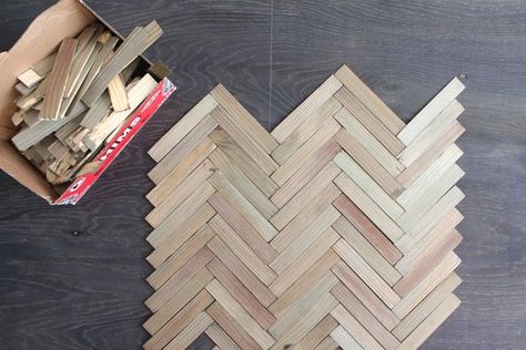 Add Texture To Furniture, Headboard Herringbone, Diy Herringbone Headboard, Headboard Tiles, Herringbone Headboard, Antique Bed Frame, Diy Wood Headboard, Antique Bed, Frida Art