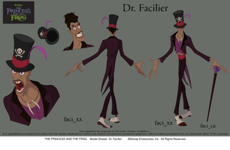 Dr Facilier, Model Citizen, Character And Setting, Character Design Sketches, Disney Concept Art, Princess And The Frog, Walt Disney Animation, Concept Art Character, Character Design Animation