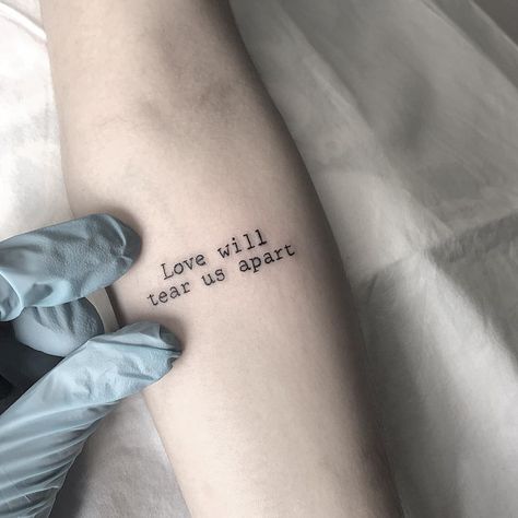 @deboramorrigan | Love will tears us apart Joy Division Tattoo, Love Will Tear Us Apart, Arm Tats, Frases Love, Love Articles, Stick N Poke Tattoo, Eagle Tattoos, Eagle Tattoo, B Tattoo