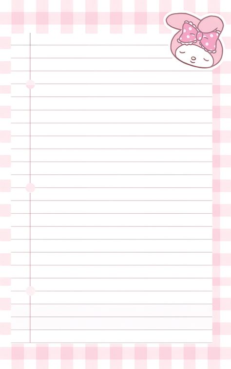 Kotak Bento, Writing Paper Template, Memo Pad Design, Hello Kitty Printables, Note Templates, Writing Paper Printable Stationery, Capa De Caderno Personalizada, Samsung Notes, My Melody Wallpaper