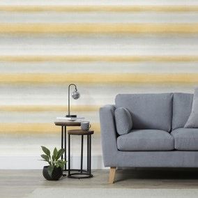 Ochre Wallpaper, Handy Wallpaper, Your Wallpaper, Stripe Wallpaper, Grey Bedroom, How To Hang, Striped Wallpaper, Grey Tones, Buying Guide