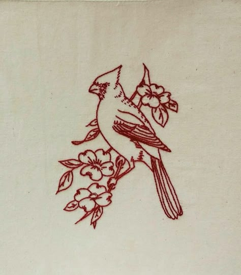 Red Cardinal Tattoos, Small Feather Tattoo, Cardinal Tattoo, Red Bird Tattoos, Cardinal Tattoos, 16 Tattoo, Redwork Embroidery, Diy Tattoo, Dainty Tattoos