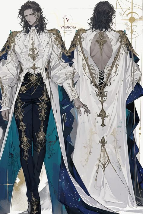 Male Clothing Ideas, Prince Outfit Design, Male Fantasy Clothing, Male Character Design, Male Art Reference, Walpapers Cute, Prince Clothes, Smart Casual Menswear, Gala Outfit