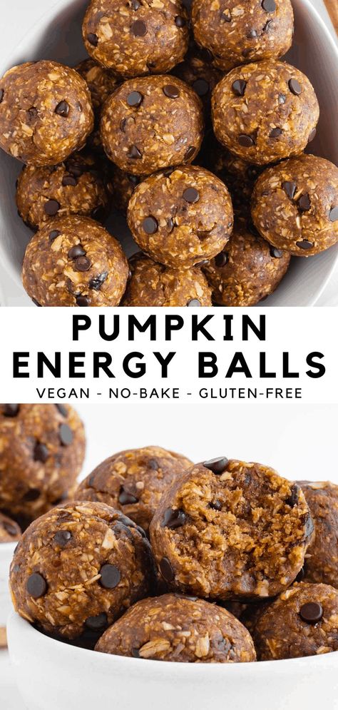 Pumpkin Spice Cookie Dough, Pumpkin Cookie Dough, Fall Recipes Snacks, Pumpkin Energy Balls, Healthy Fall Snacks, Pumpkin Balls, Oats Peanut Butter, Bake Pumpkin, Protein Balls Recipes