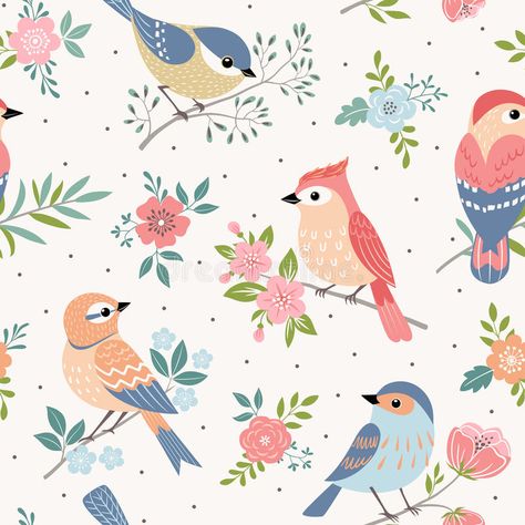 Bird pastel pattern. Seamless pastel pattern of birds with floral elements on do , #AFFILIATE, #pattern, #Seamless, #Bird, #pastel, #birds #ad Feather Wallpaper, Dot Background, Pastel Pattern, Birds And Flowers, Bird Wallpaper, Spring Cards, Floral Elements, Bird Patterns, Bird Illustration