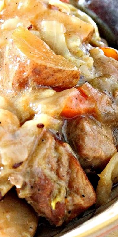 Pork And Cabbage Stew, Cubed Pork Recipes Slow Cooker, Cabbage And Pork Recipes, Pork Roast And Cabbage, Pork And Cabbage Recipes, Cabbage Stew Recipe, Cabbage Slow Cooker, Pork Stew Meat, Cabbage Stew