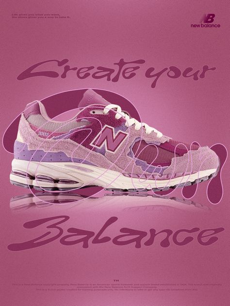 New Balance Poster, New Balance 2002, Hard Photo, Photoshop Poster, Marketing Poster, Magazine Cover, Poster Wall, New Balance, Poster Design