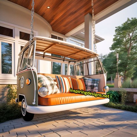 Kombi Trailer, Volkswagen Vintage, Backyard Entertainment, Slug Bug, Volkswagen Beetles, Volkswagen Type 2, Cool Room Decor, Porch Ceiling, Automotive Furniture