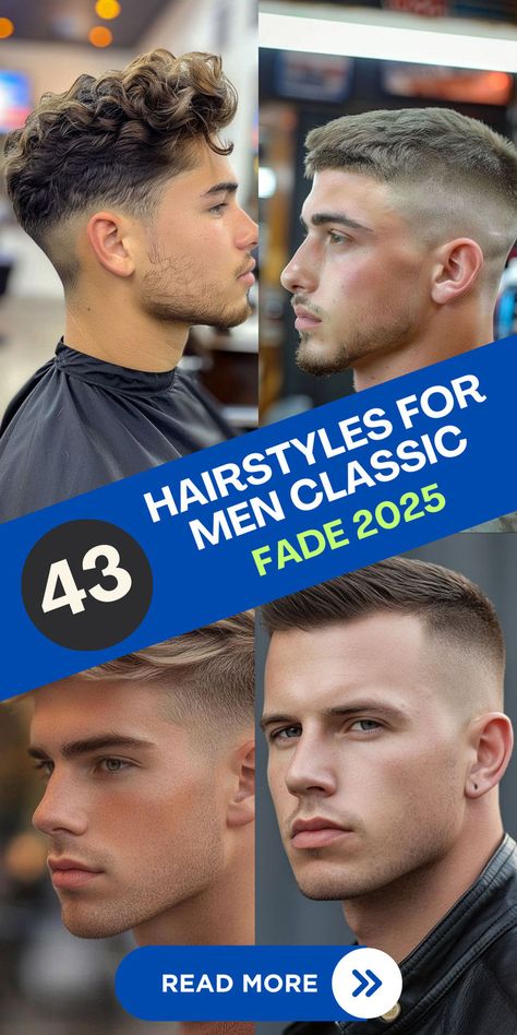 Fade haircuts are always in style! Discover 43 of the best fade hairstyles for men, from classic to modern trends. #MensHair #FadeHaircuts 0 Fade Haircut, Mens Fade Hairstyles, Faded Haircut For Men, Top Fade Haircut, Faded Haircut, Fade Hairstyles For Men, High Fade Haircut, Mens Hairstyles Fade, Haircut For Men