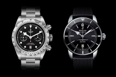 OPINION - Joining Forces For The Best? The Tudor / Breitling Mechanical Alliance Tudor Ranger, Tudor Heritage Black Bay, Adventure Watches, Tudor Watches, Monochrome Watches, Tudor Black Bay, The Tudor, Gentleman Style, Steel Watch