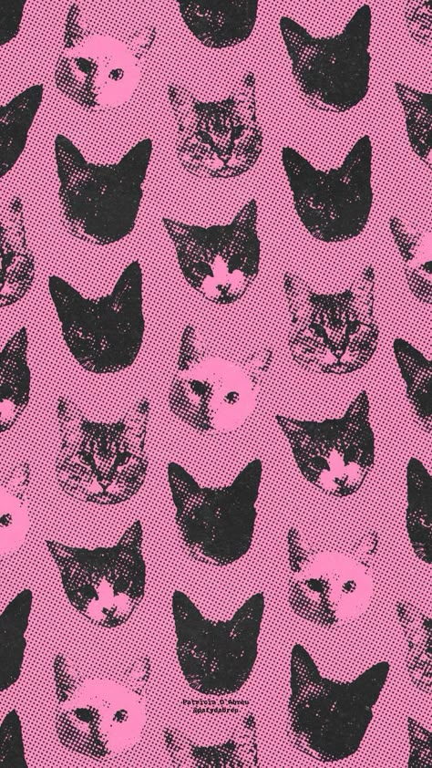 Silly Animal Wallpaper, Widgets Aesthetic Wallpaper Ideas, Cat Phone Backgrounds, Black And Pink Lockscreen, Pink Black Wallpaper Aesthetic, Animal Lockscreen, Black And Pink Wallpaper Aesthetic, Pink And Black Poster, Wacky Wallpaper