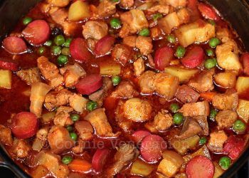 Filipino Pork Menudo: A Slow Cooker Recipe | CASA Veneracion Filipino Menudo Recipe, Pork Menudo Recipe Filipino, Menudo Recipe Filipino, Filipino Cookbook, Menudo Recipe Authentic, Filipino Menudo, Pork Menudo Recipe, Pork Menudo, Pork Menu